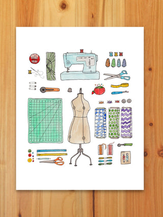 Sewing Gear Print