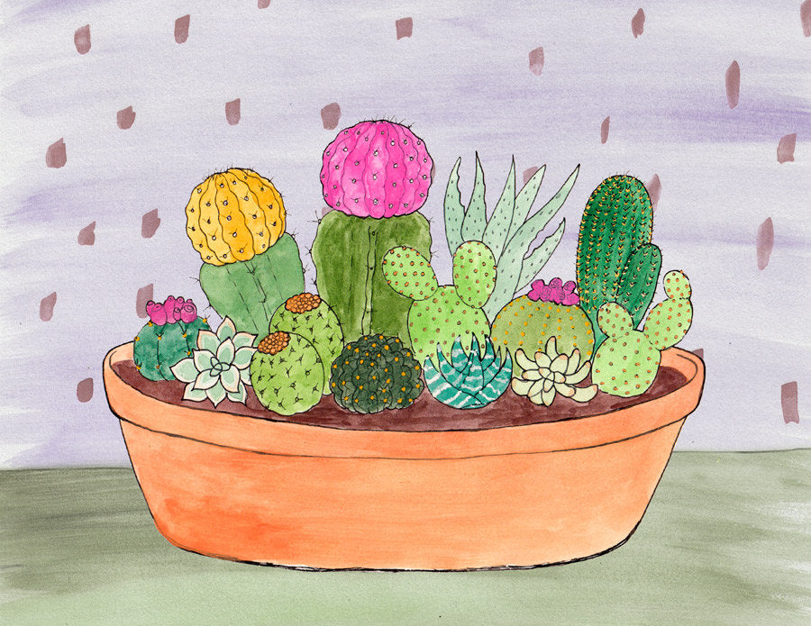 Cactus Garden Print