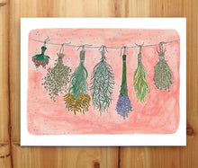 Load image into Gallery viewer, Hanging Dried Herbs Print
