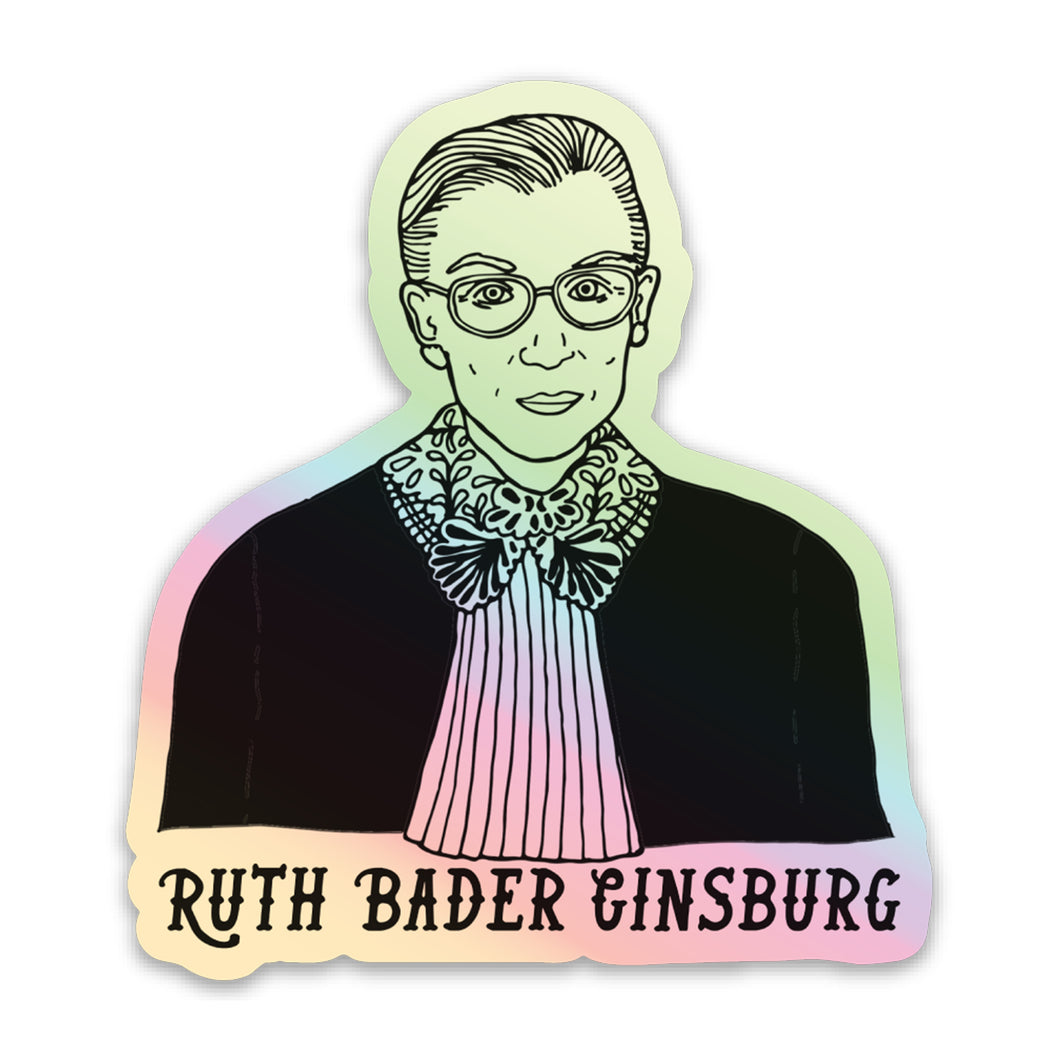 Ruth Bader Ginsburg Hologram Vinyl Sticker